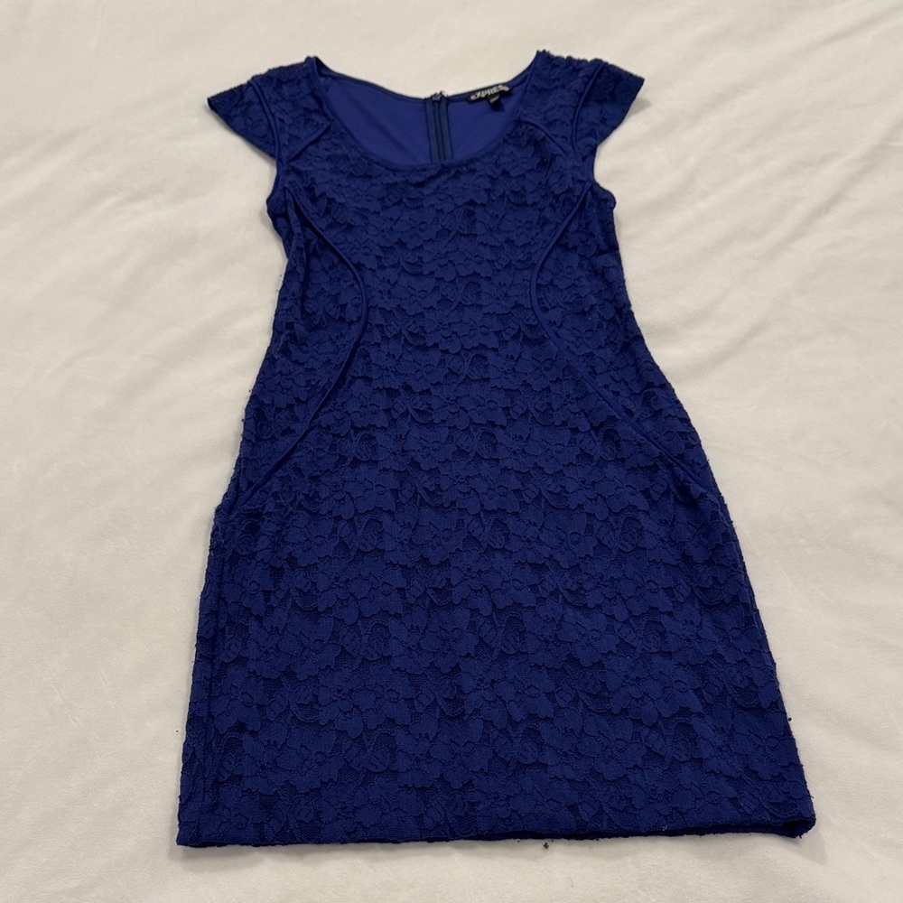 Express | Blue Lace Dress